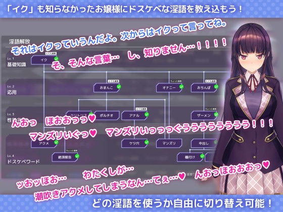 洗脳アプリで清楚なお嬢様をドスケベ調教するシミュレーションのサンプル画像5