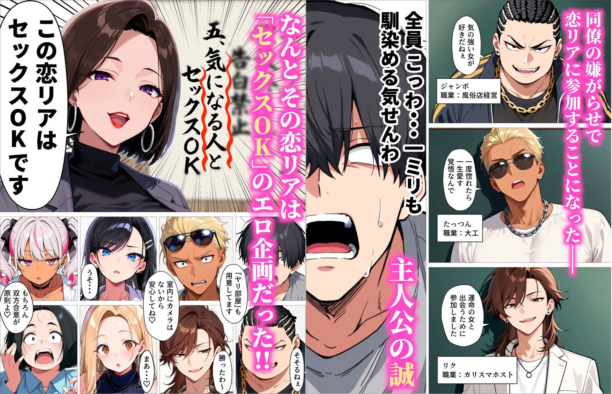 ギャル上等〜「セックスOK」の恋愛リアリティーショーで童貞が巨根無双する話〜のサンプル画像3