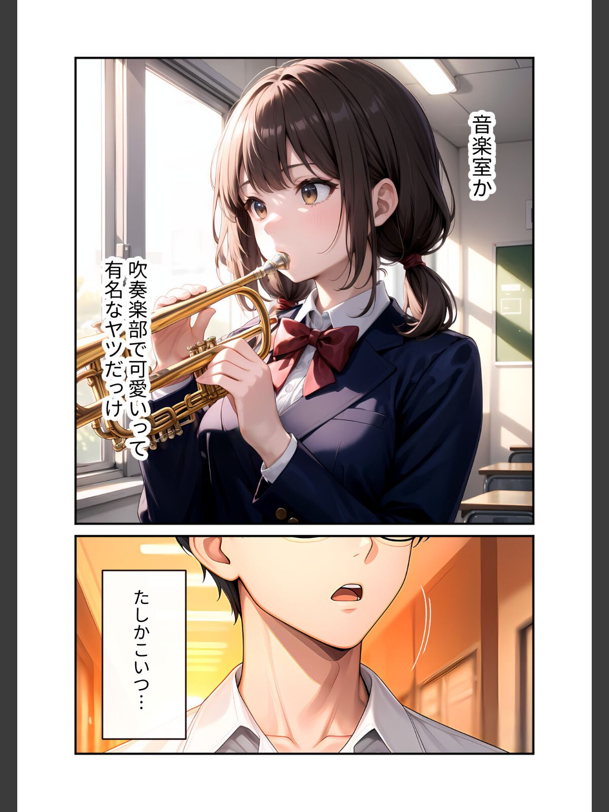 陰キャの僕、透視の力を手に入れる。第十六話 〜吹奏楽部のモテ同級生を寝取る放課後〜 モザイク版のサンプル画像