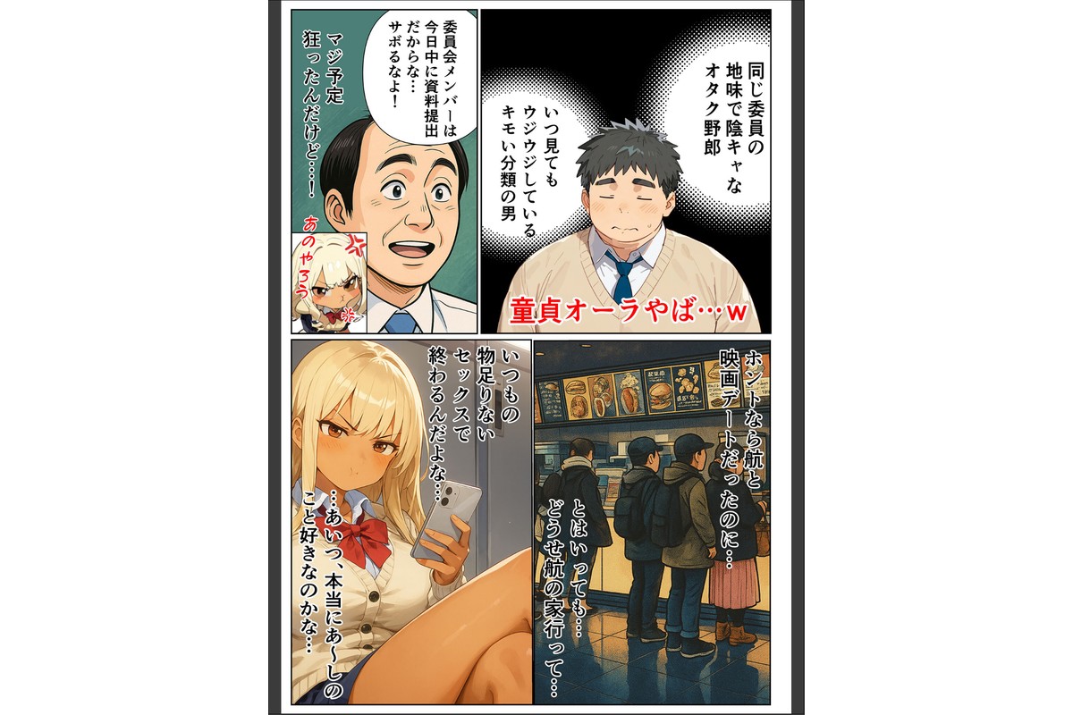 陰キャのデカチ●がバレた日〜ナメてたオタクは規格外チ●ポ〜 モザイク版のサンプル画像4