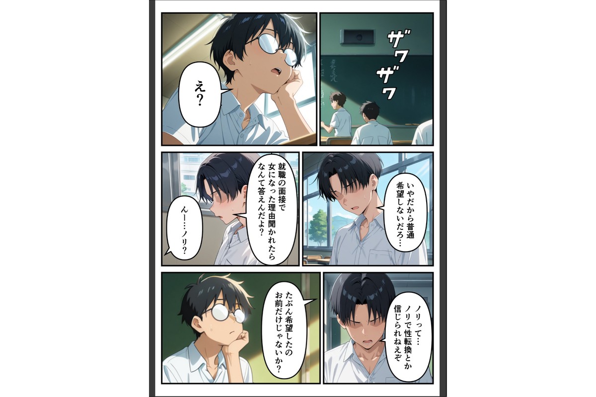 性転換希望調査に僕だけ希望するで出した結果、本当に女の子になってしまった話のサンプル画像3