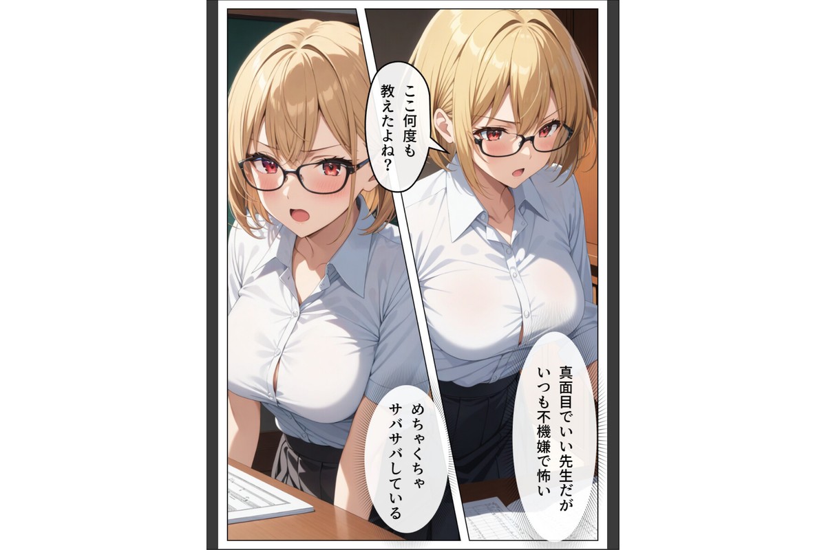 巨乳眼鏡家庭教師 快楽堕ちしたので中出ししてあげた【モザイク版】のサンプル画像2