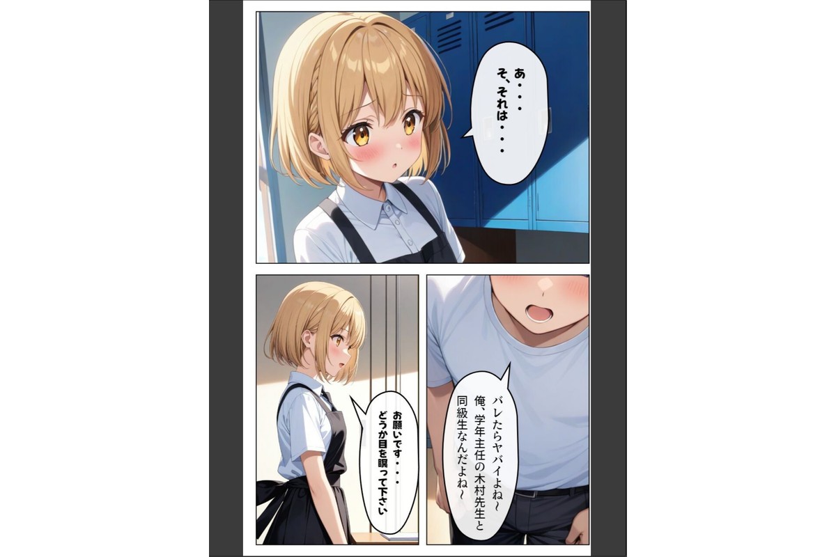 くそキモ店長に弱みを握られ犯●れまっくた金髪ロリJK【モザイク版】のサンプル画像7