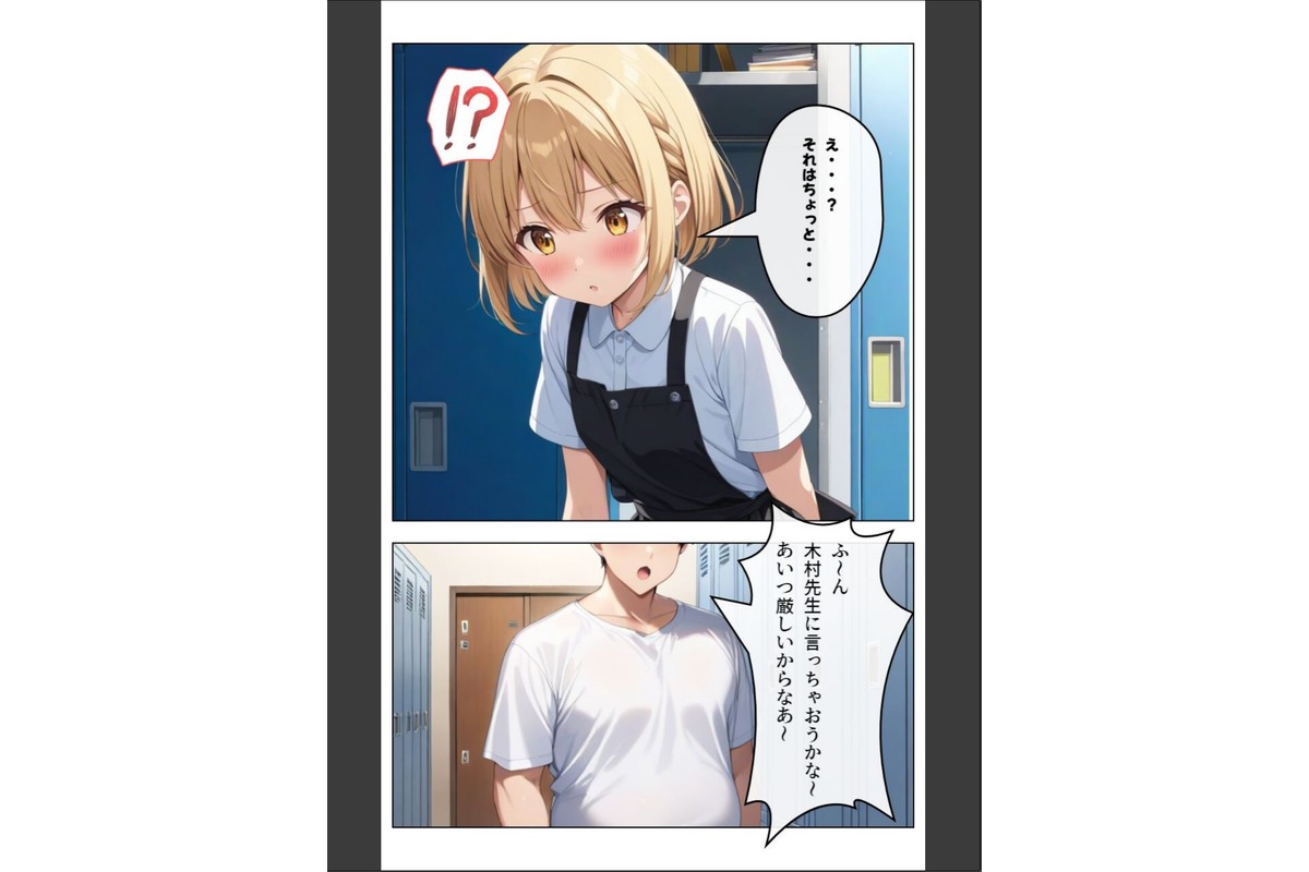 くそキモ店長に弱みを握られ犯●れまっくた金髪ロリJK【モザイク版】のサンプル画像9