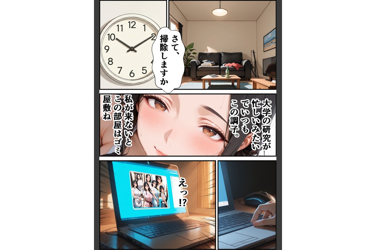 家政婦の人妻〜旦那との通話中に背徳の不倫に溺れる【モザイク版】のサンプル画像9